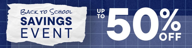 Back To School Up To 50% Off