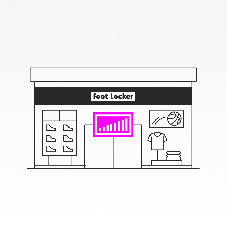 Earn 100 points for every dollar when you shop at Foot Locker, Foot Locker Kids, or Champs