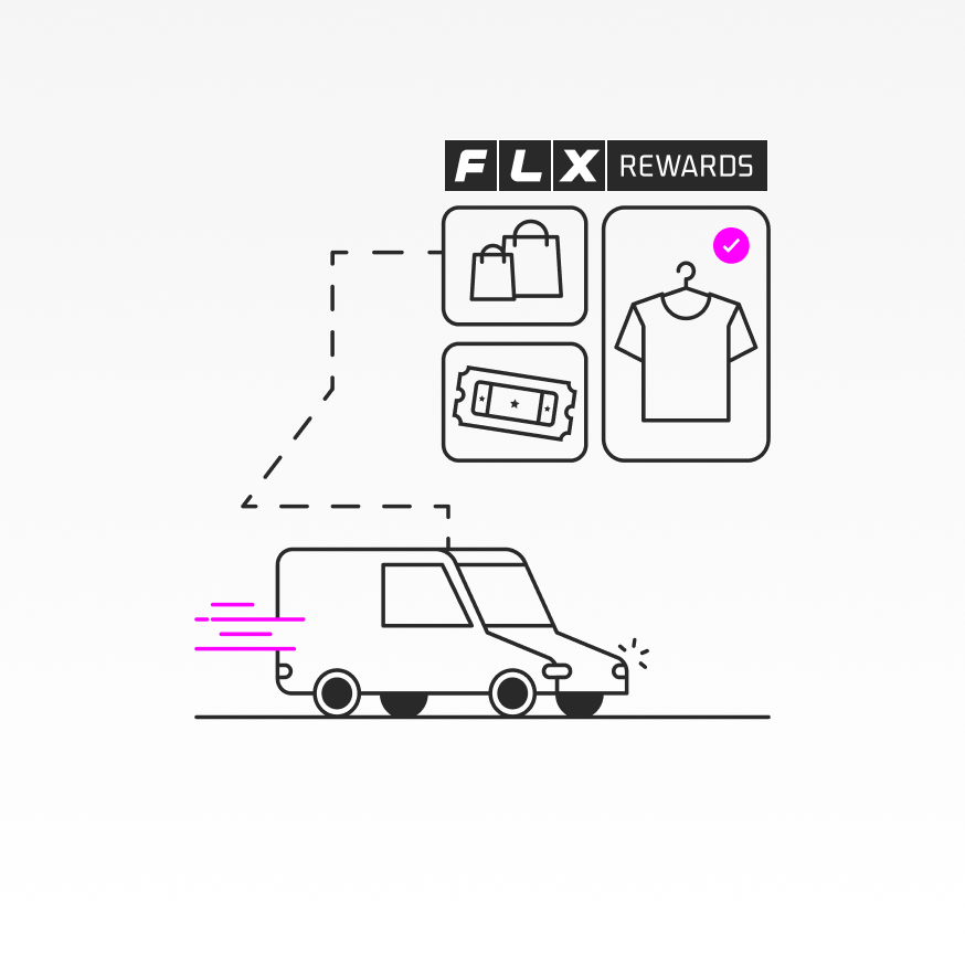 Redeem your points for rewards like FLX Cash, sweepstakes or special member-only events