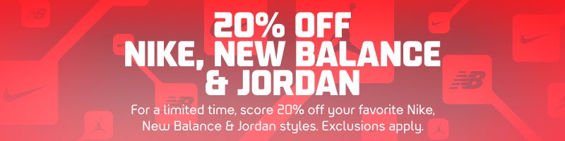 20% off Nike, New Balance & Jordan