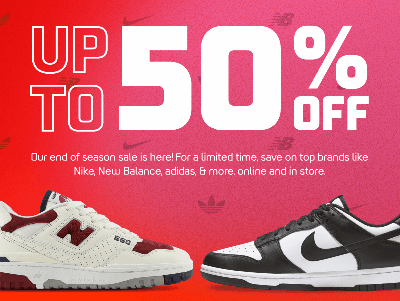End of Season Sale Up to 50% Off
