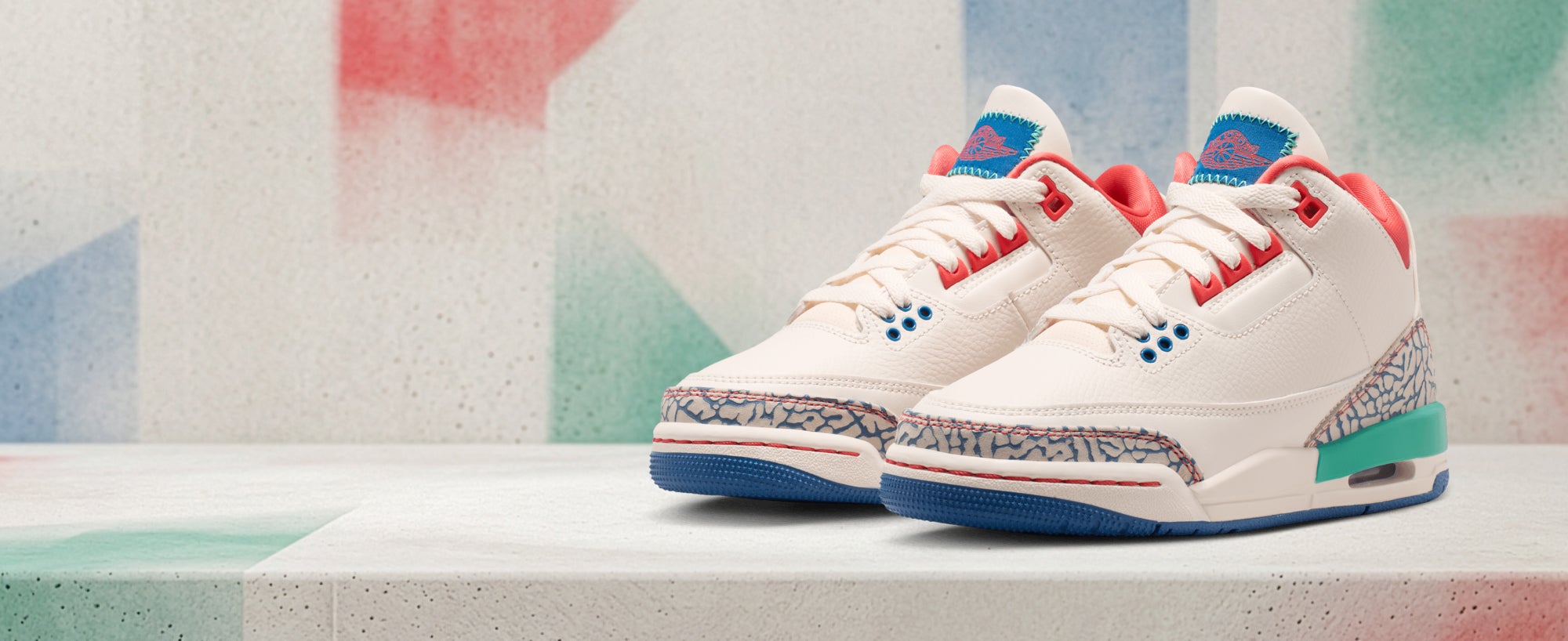 Jordan Retro 3 'Chalk & Track Red'