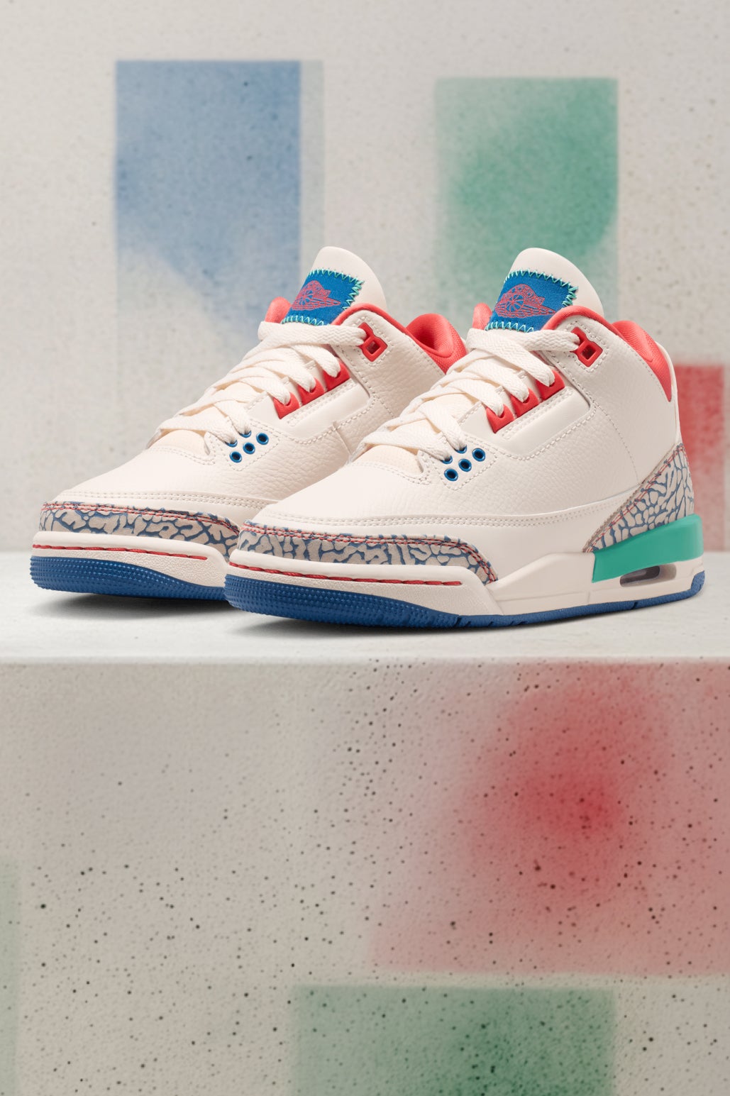 Jordan Retro 3 'Chalk & Track Red'