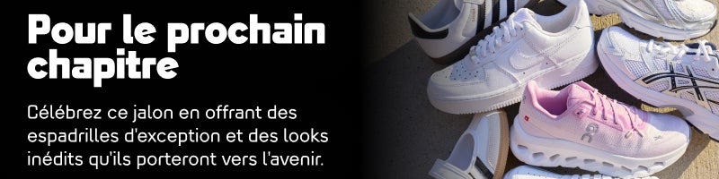 Pour le prochain chapitre - Célébrez ce jalon en offrant des espadrilles d'exception et des looks inédits qu'ils porteront vers l'avenir.