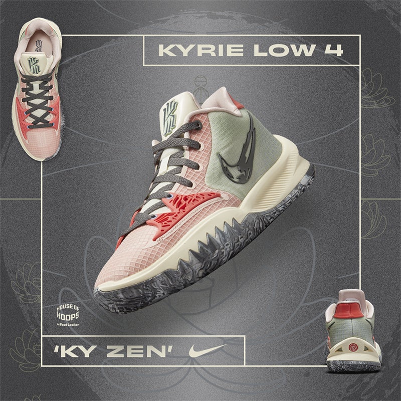 Have your game in effortless flow rocking these new Kyrie Low 4s.