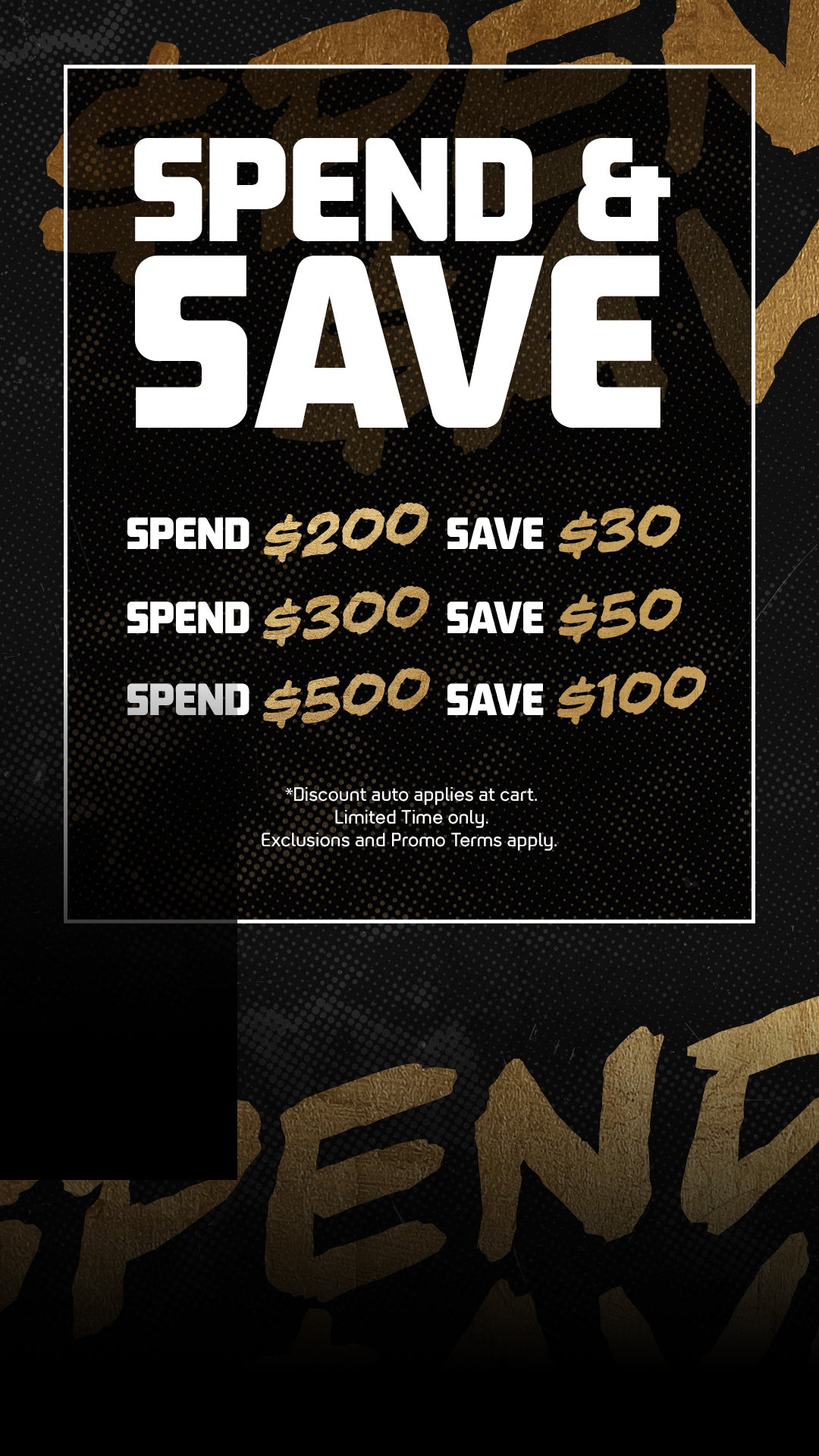 Spend and save. Shop now.