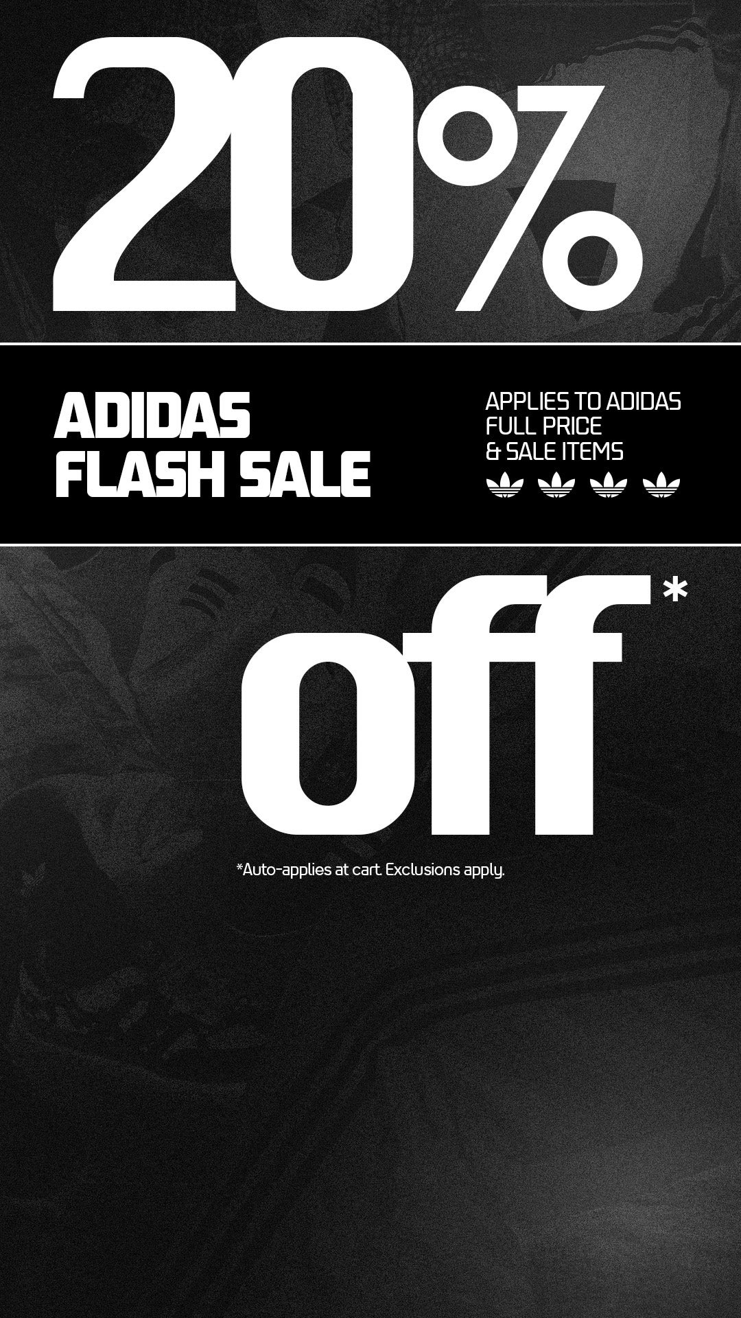 20% OFF Adidas flash sale 