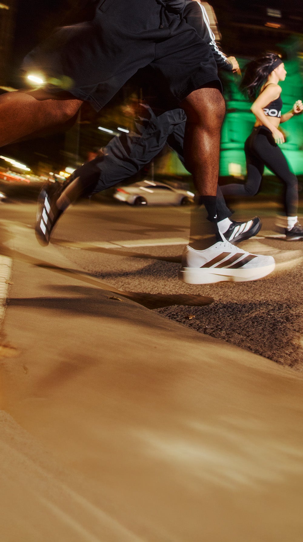 Adizero technology with a bold and unique racing-inspired aesthetic. Lightweight, breathable, and responsive, it’s your go-to for tempo runs, intervals, and everyday speed.
