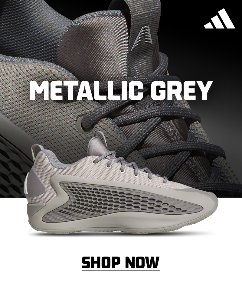 adidas Anthony Edwards 1 Low Grey. Shop Now.
