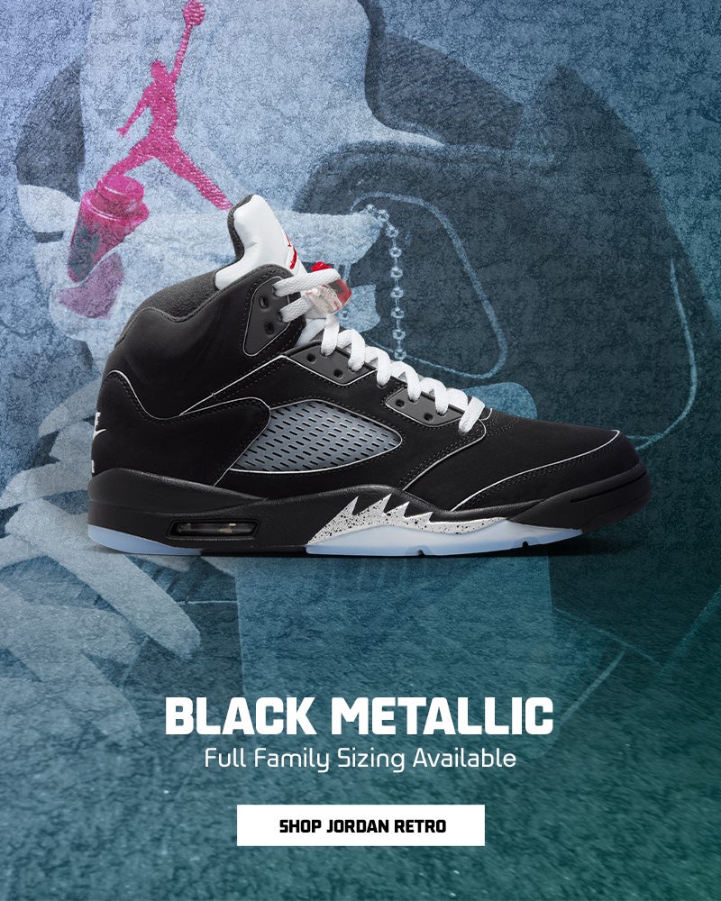 BLACK METALLIC. Full Family Sizing Available. Air Jordan 5 Retro. Shop Jordan Retro.