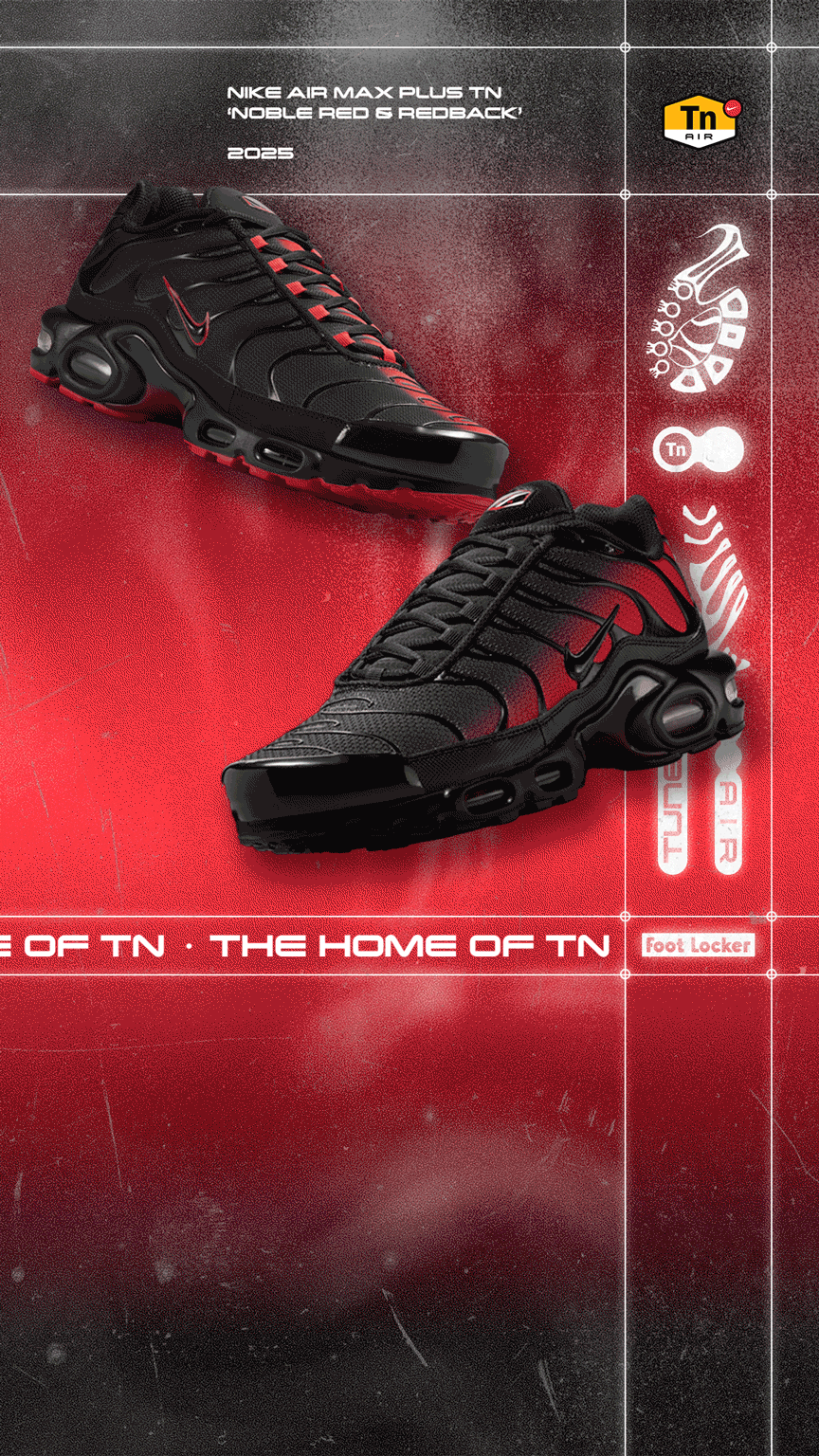 The Redback brings venom. The Noble Red brings fire. These Nike Tuned colourways flip the script with mirrored palettes and unmatched street energy.