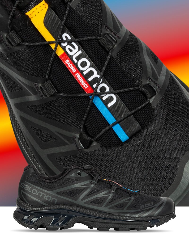 SALOMON XT-6. Originally launched in 2013, the XT-6 is the shoe for world-class athletes doing ultra-distance races under harsh conditions. Reintroduced in new colours and materials, the XT-6 is now dominating the streetwear game, too. SHOP SALOMON