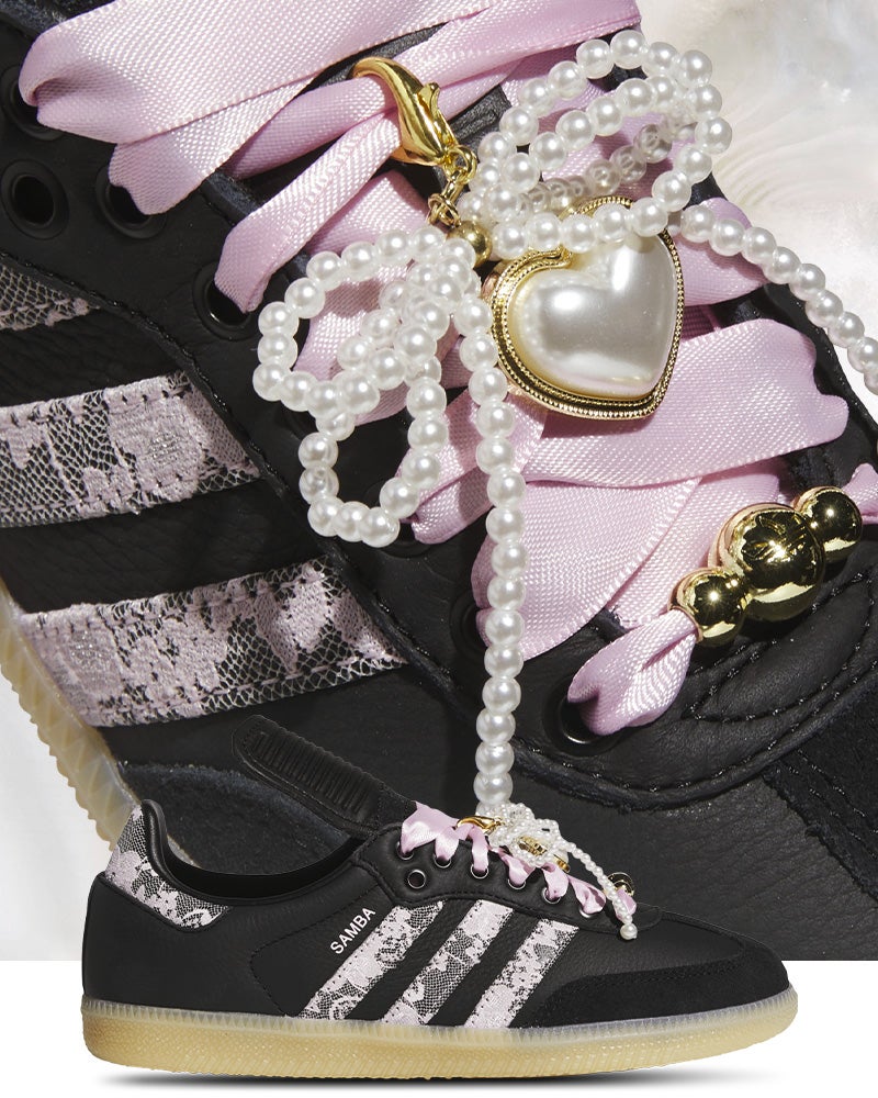 ADIDAS SAMBA This adidas samba long tongue has a lace & pearls makeover.  SHOP ORIGINALS