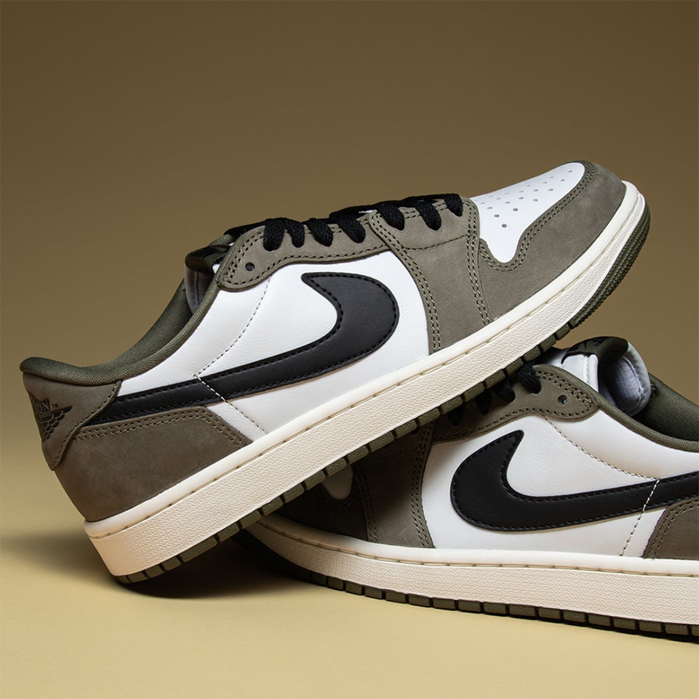 MEDIUM OLIVE, MAX ENERGY. The Jordan Retro 1 Low OG ‘Medium Olive’ puts a fresh twist on an all-time classic. SHOP JORDAN RETRO