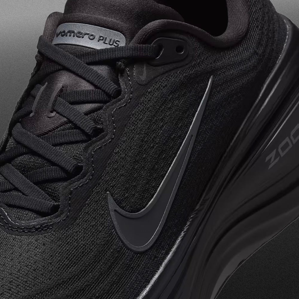 SOFT MEETS SPEED  Nike Vomero Plus brings soft cushioning and smooth support to every stride.  SHOP NIKE PERFORMANCE