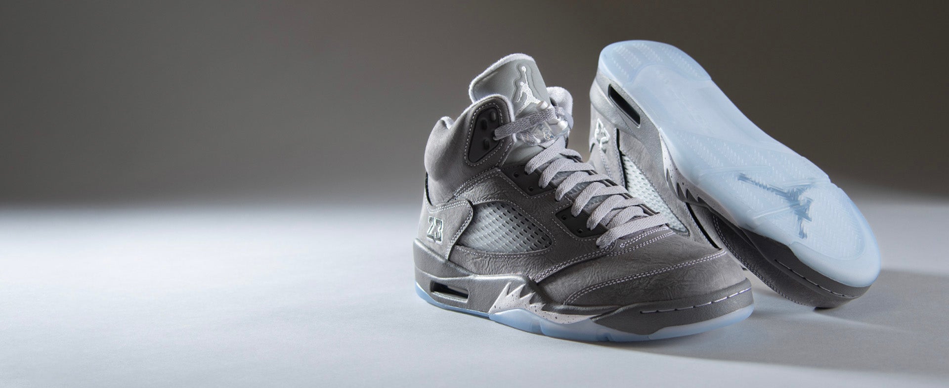 RUN WITH THE PACK Jordan Retro 5 'Wolf Grey' brings wolf-pack heat to the street. SHOP THE STYLE
