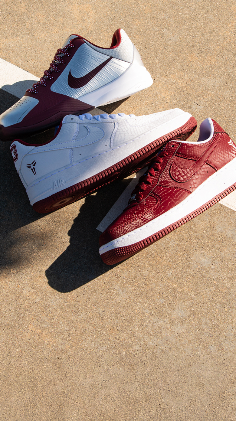 RED. WHITE. ICON. Kobe inspired swagger on a street-proof AF1. SHOP NIKE