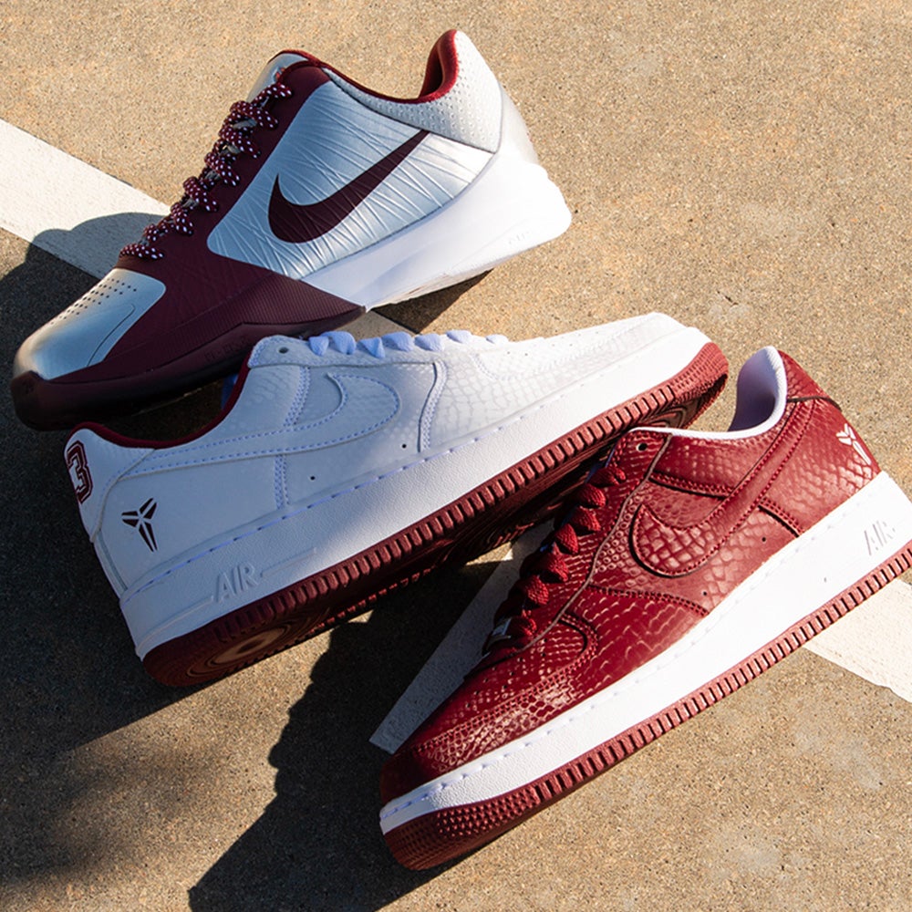 RED. WHITE. ICON. Kobe inspired swagger on a street-proof AF1. SHOP THE STYLE