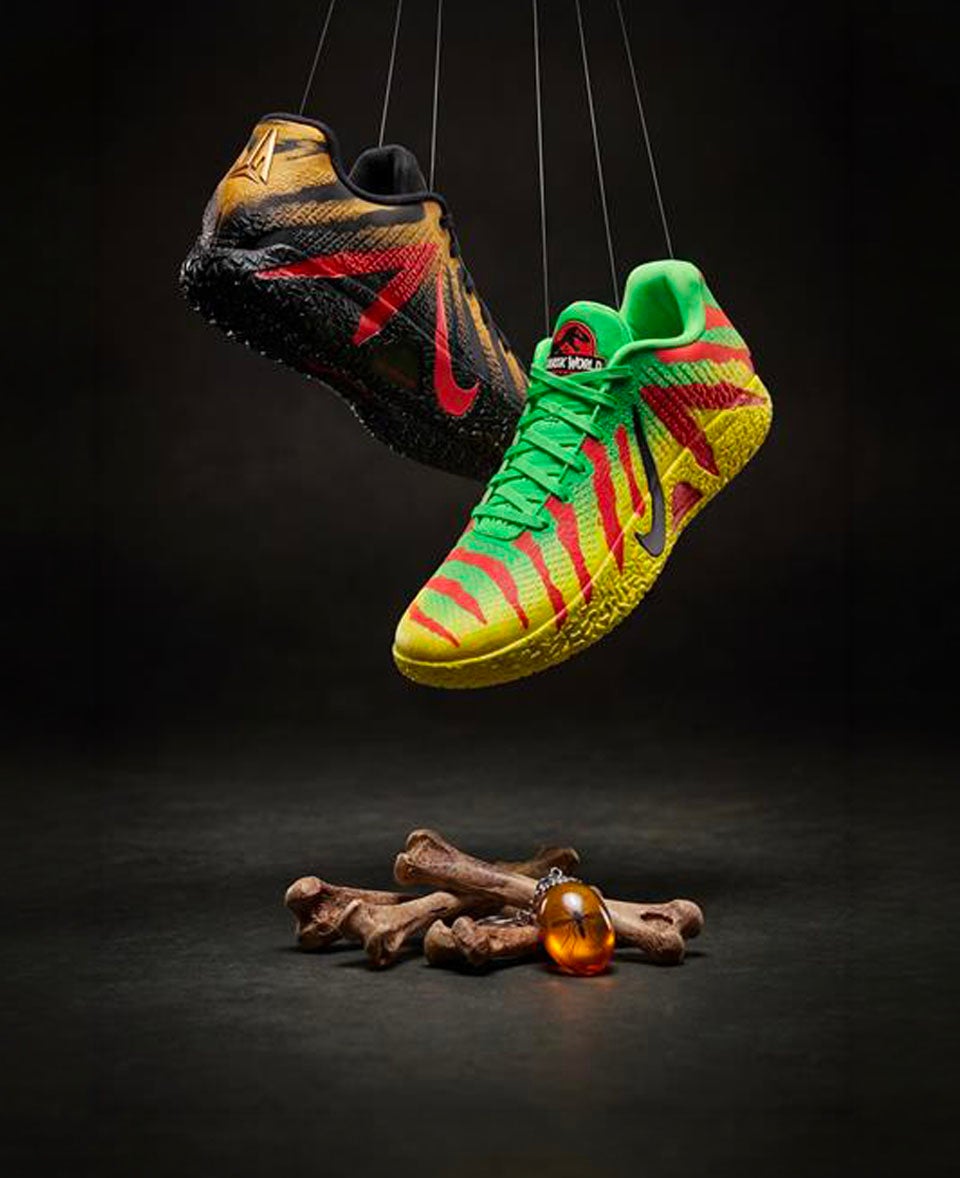 JA-RASSIC HEAT. Loud look, locked-in grip. Made to hunt highlights on court.SHOP NIKE JA