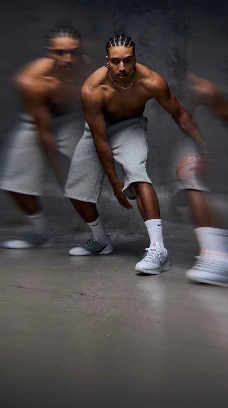 BUILT TO HOOP Clean White and Wolf Grey Sabrina 3 built low to the court for control and speed. SHOP THE STYLE