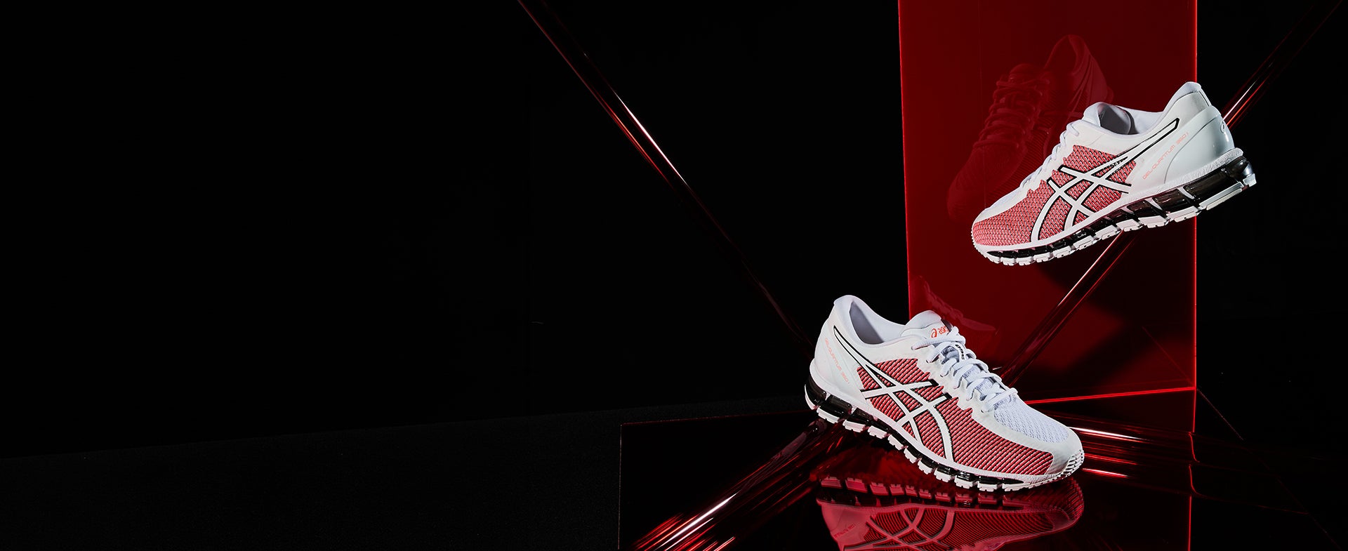 BUILT WITH GEL 'Chameleoid Mesh' has Advanced 360° cushioning meets high‑energy red for everyday performance. 
