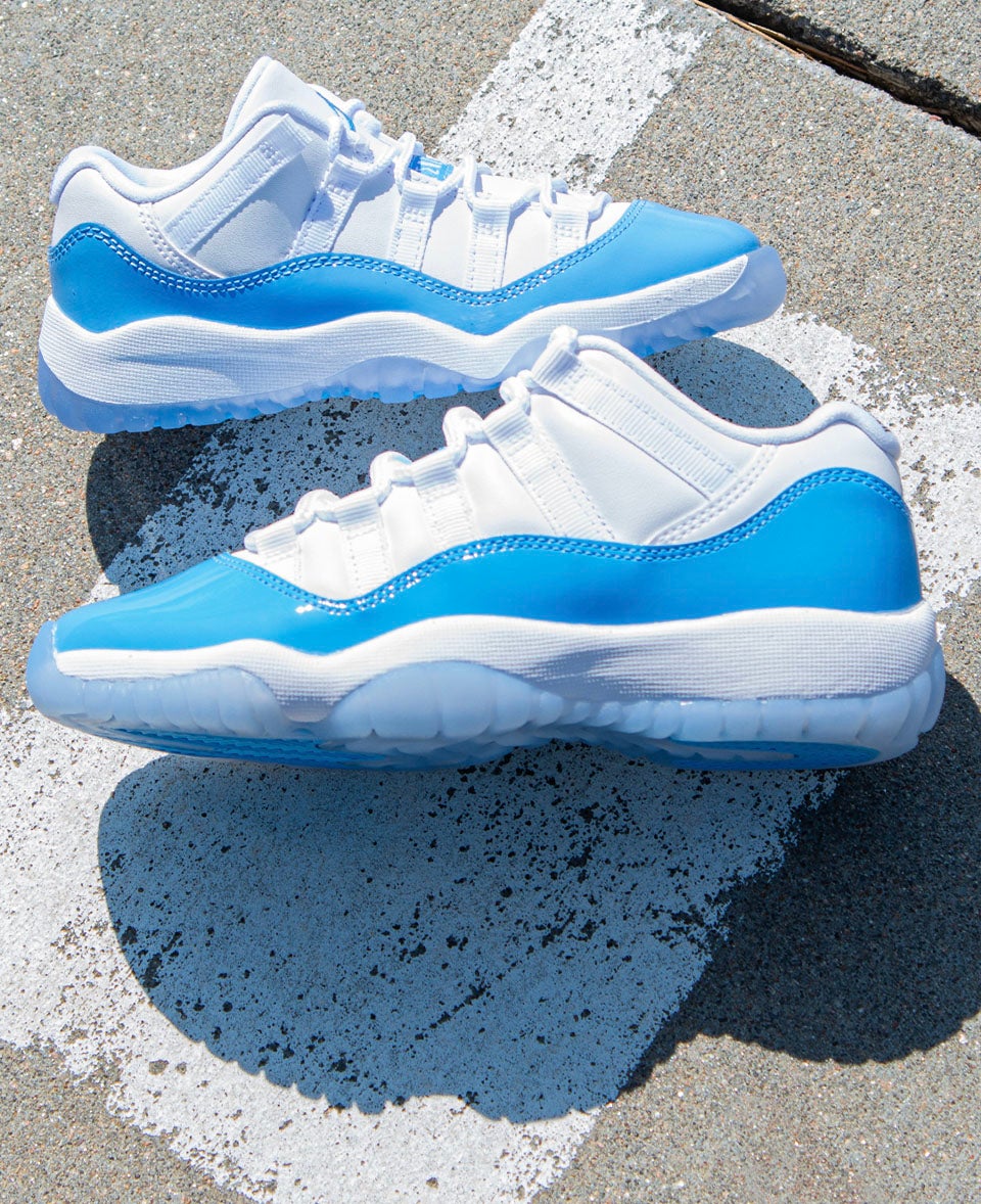 UNC NEVER MISSES. Icon-level AJ11s in a colourway that speaks for itself. SHOP THE STYLE