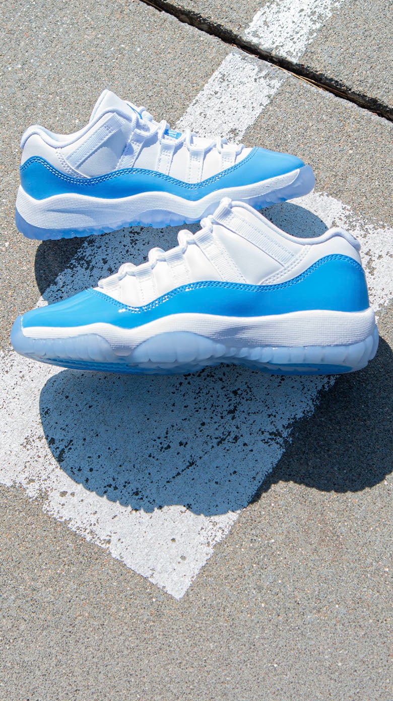 UNC NEVER MISSES. Icon-level AJ11s in a colourway that speaks for itself. SHOP THE STYLE