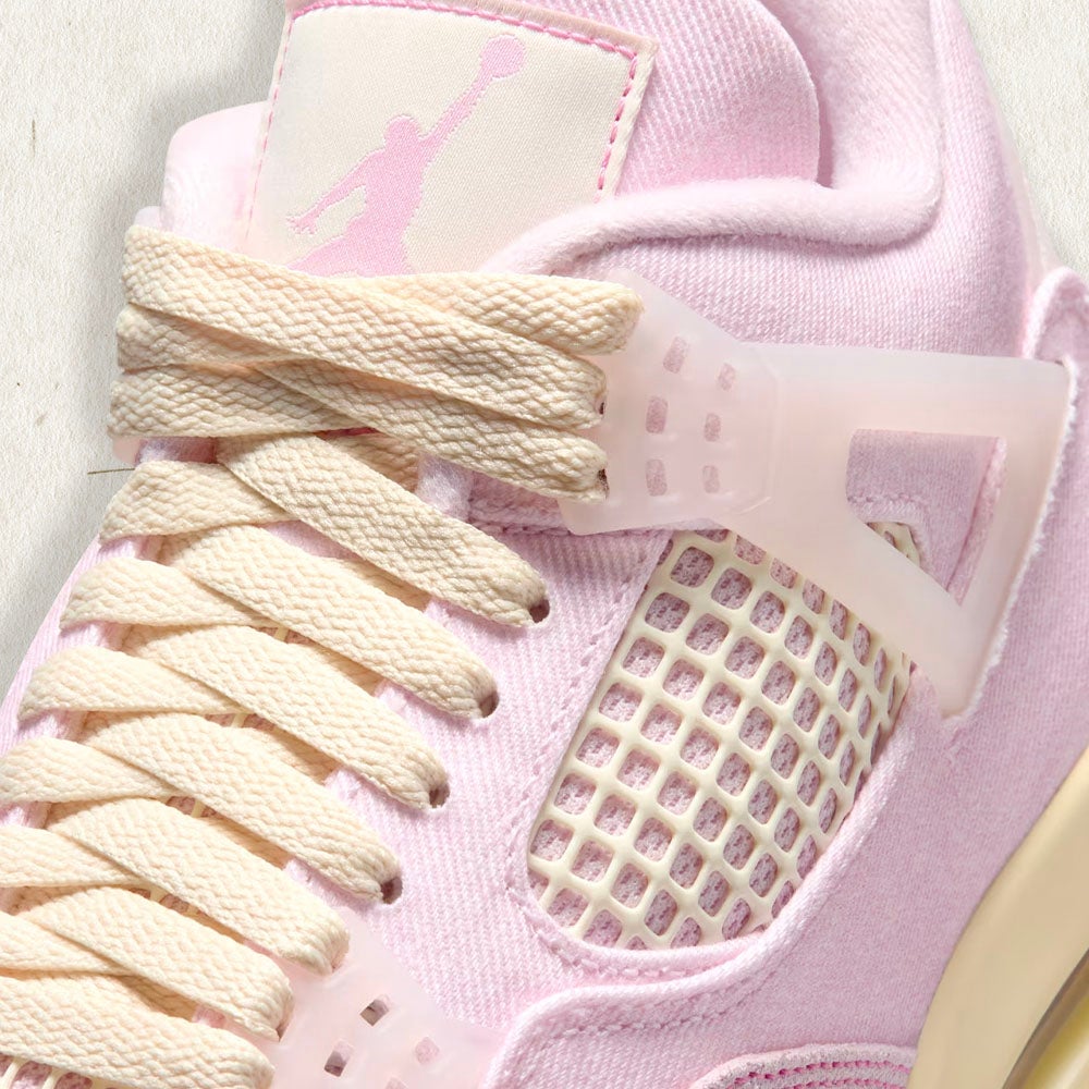 PRETTY POWER Soft pink and beige bring refined style to the Jordan Retro 4. SHOP THE STYLE