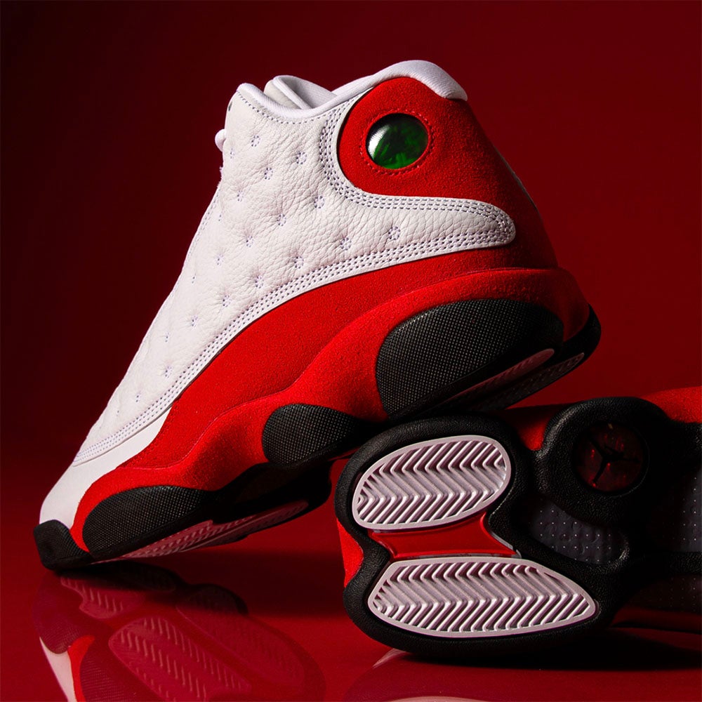 RETRO ROYALTY. The Jordan Retro 13 ’Cherry’ delivers bold colour and iconic court heritage.  SHOP JORDAN
