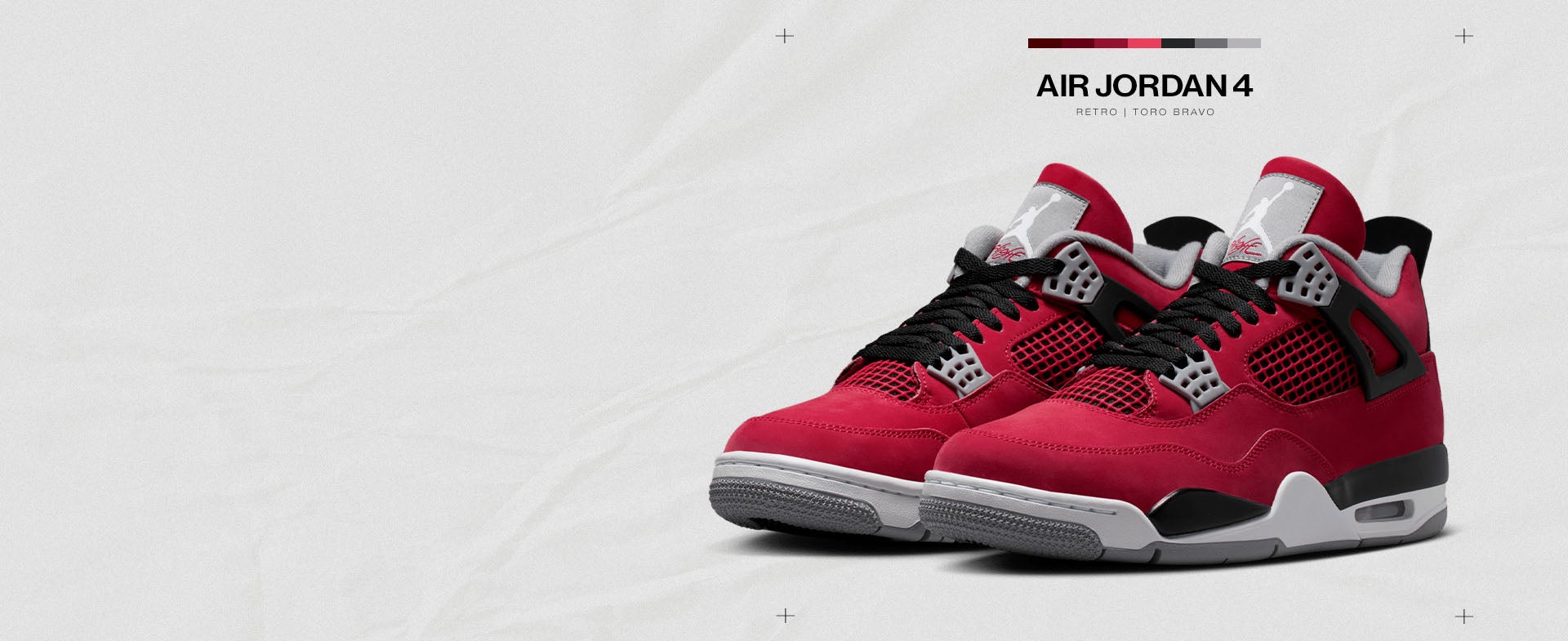 STATEMENT JORDANS Loud colour. Iconic build. The Retro 4 ‘Toro’ doesn’t hold back.  SHOP THE STYLE