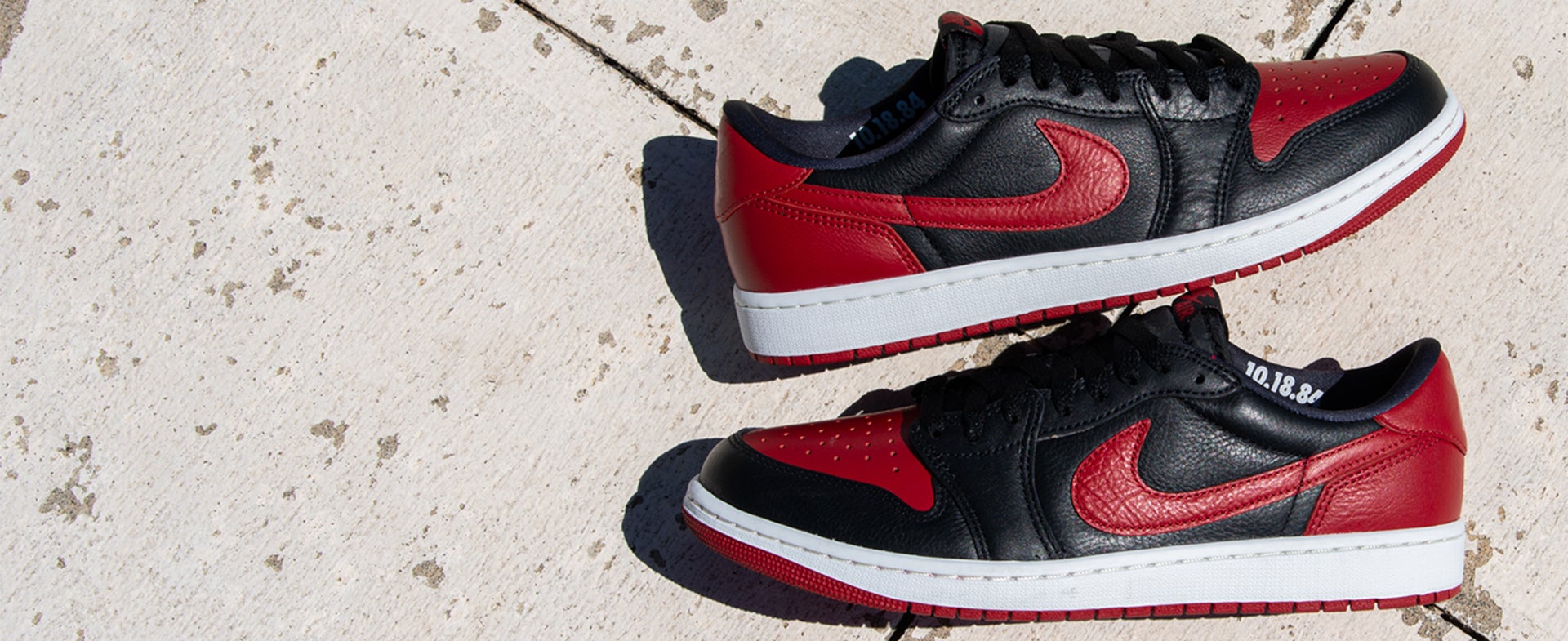 BANNED LEGACY Inspired by playoff greatness, the Jordan Retro 1 Low OG ‘Banned Bred’ brings iconic hoops heritage to the court. SHOP THE STYLE