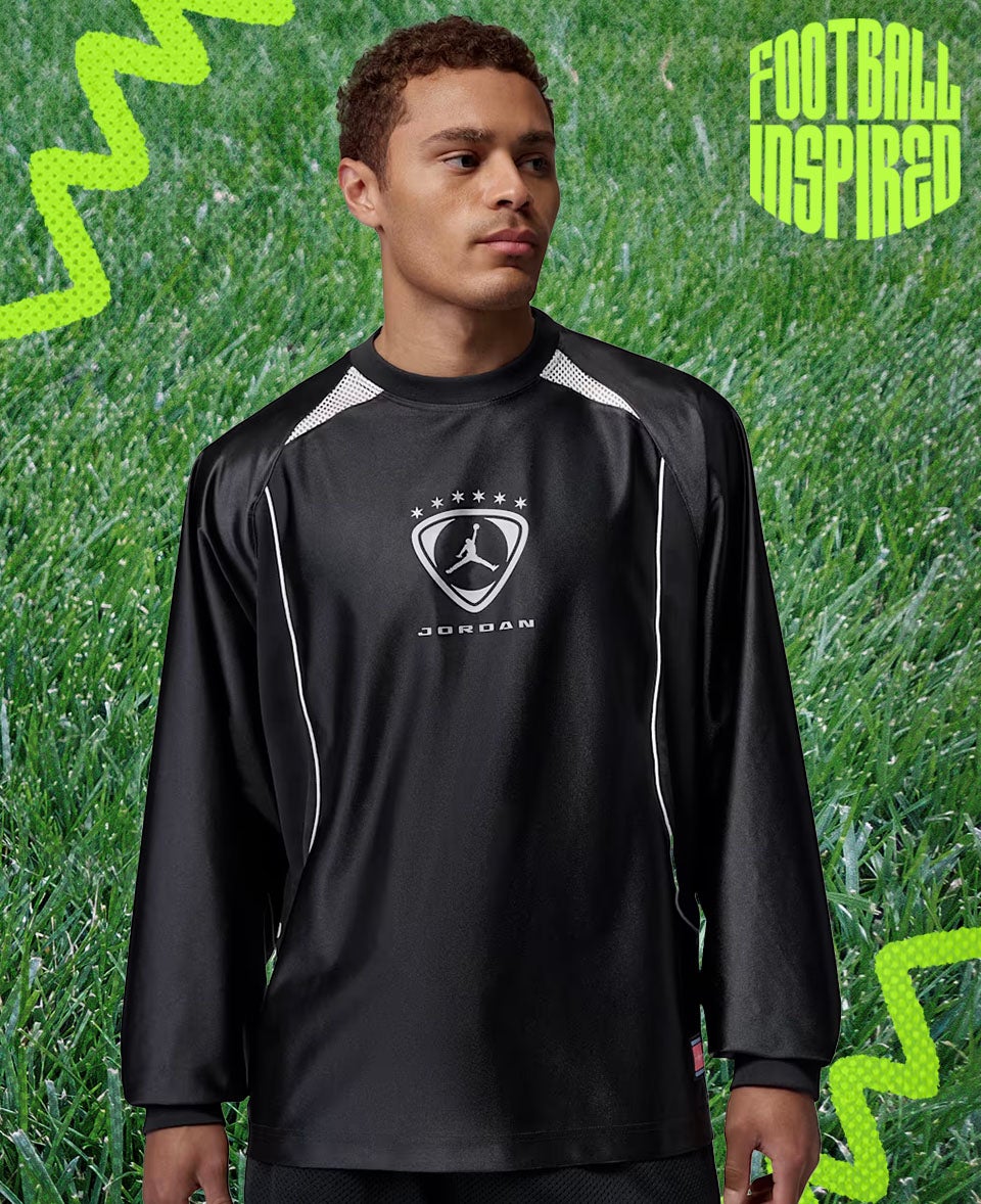 GOALIE MODE: ON World Cup–inspired Jordan long sleeve made to stand out daily. SHOP THE STYLE