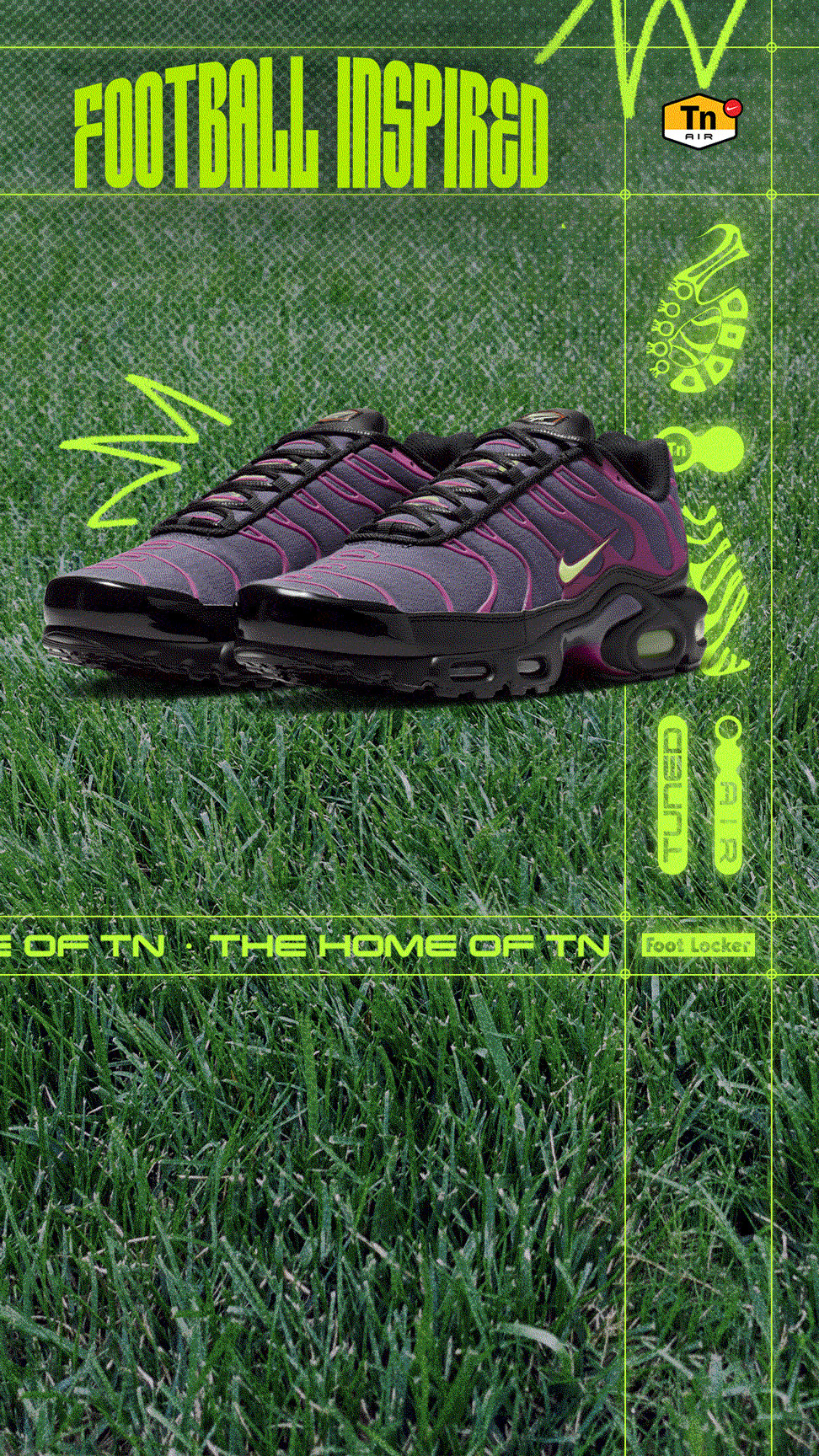 WORLD STAGE TN Football boot DNA meets World Cup energy with fearless street attitude.. SHOP THE STYLES