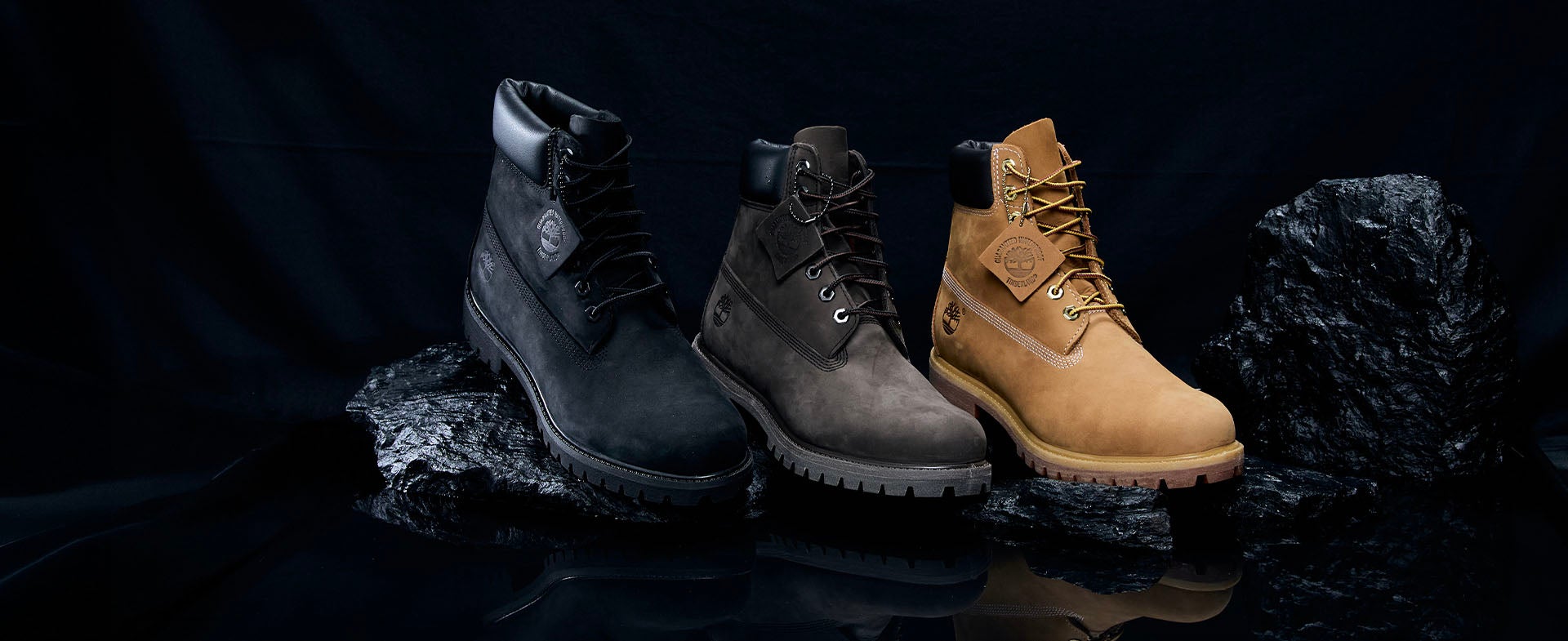 CRAFTED & ICONIC Three elevated hues. One unmistakable Timberland legacy. SHOP THE STYLES