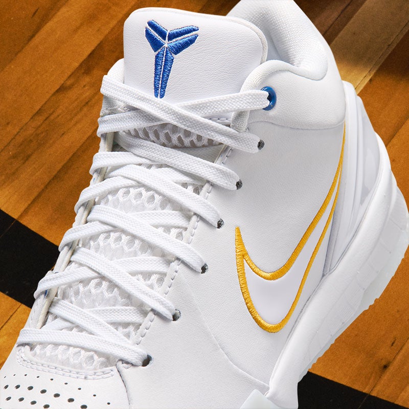 KIDS’ DRAFT DAY. Kobe 4 brings scuff-away blue that shows as they play. SHOP THE STYLE