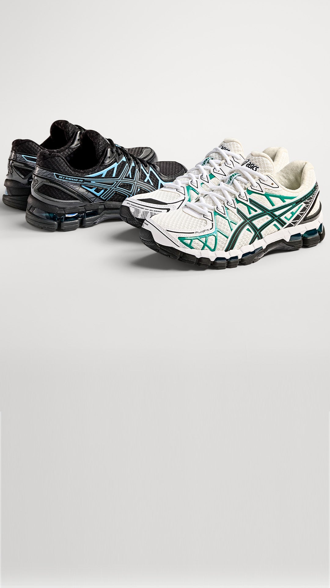 GEL-KAYANO 20 ASICS in two fresh colourways. One iconic silhouette. SHOP THE STYLE