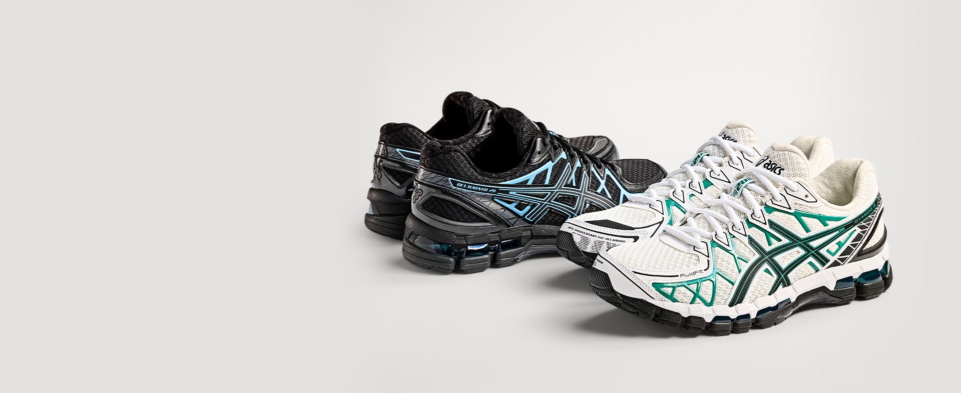 GEL-KAYANO 20 ASICS in two fresh colourways. One iconic silhouette. SHOP THE STYLE 