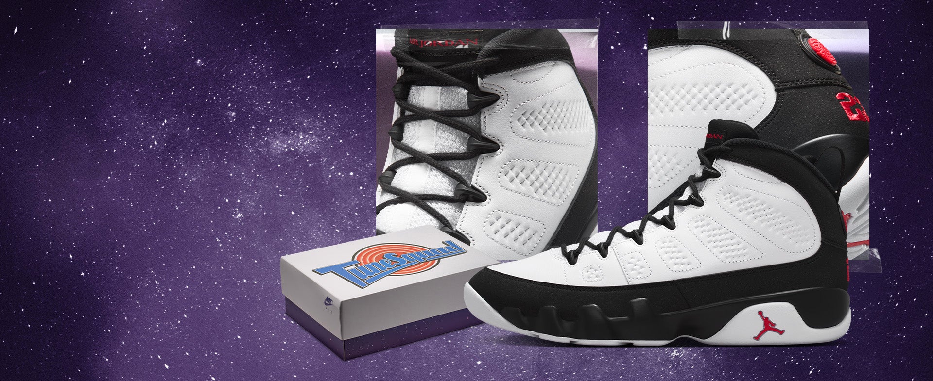 AJ9 'SPACE JAM'. A defining chapter in sneaker culture lives on with the Jordan Retro 9 'Space Jam'. SHOP THE STYLE
