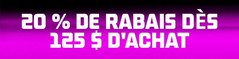 20 % de rabais dès 125 $ d'achat
