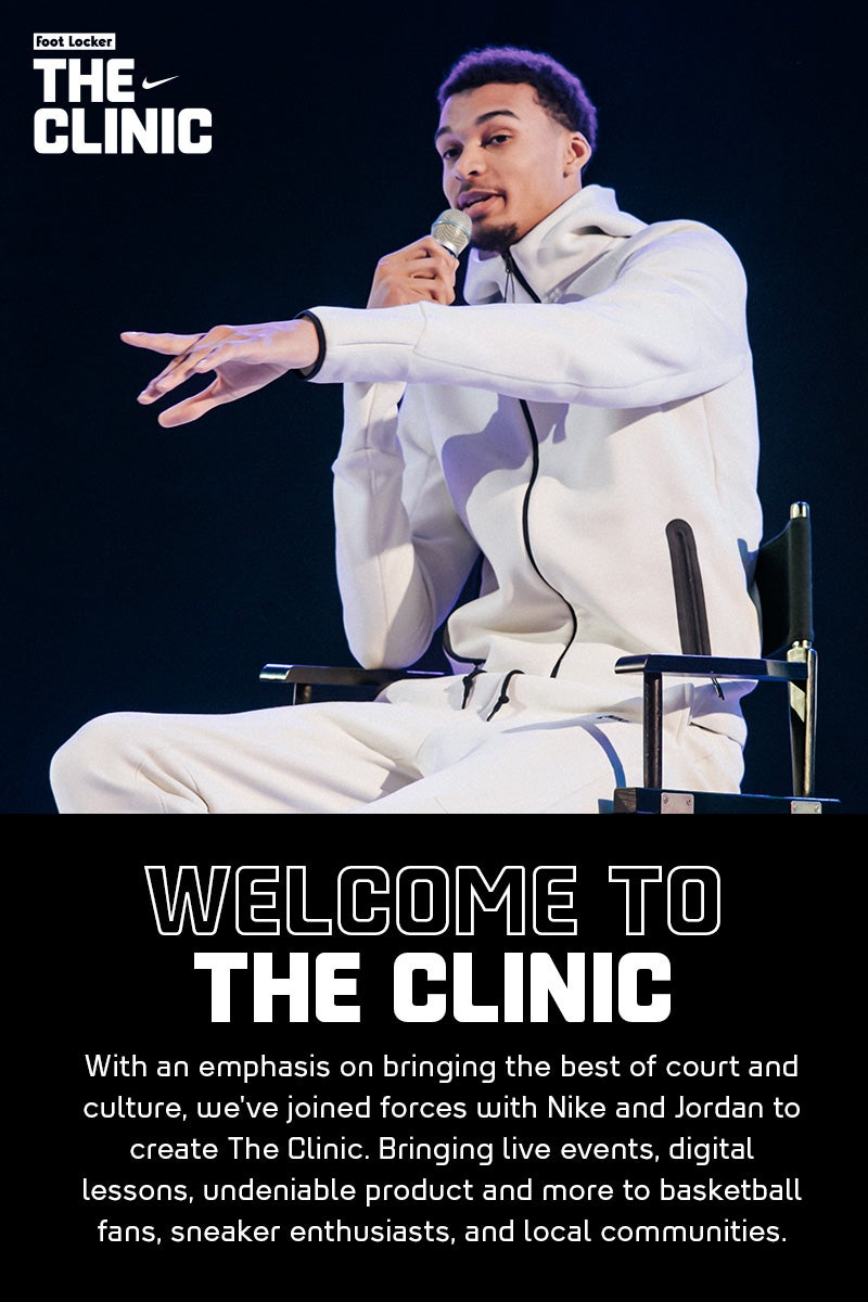 With an emphasis on bringing the best of court and culture, we've joined forces with Nike and Jordan to create The Clinic. Bringing live events, digital lessons, undeniable product and more to basketball fans, sneaker enthusiasts, and local communities.