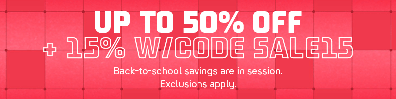 Up to 50% Off + 15% W/Code SALE15