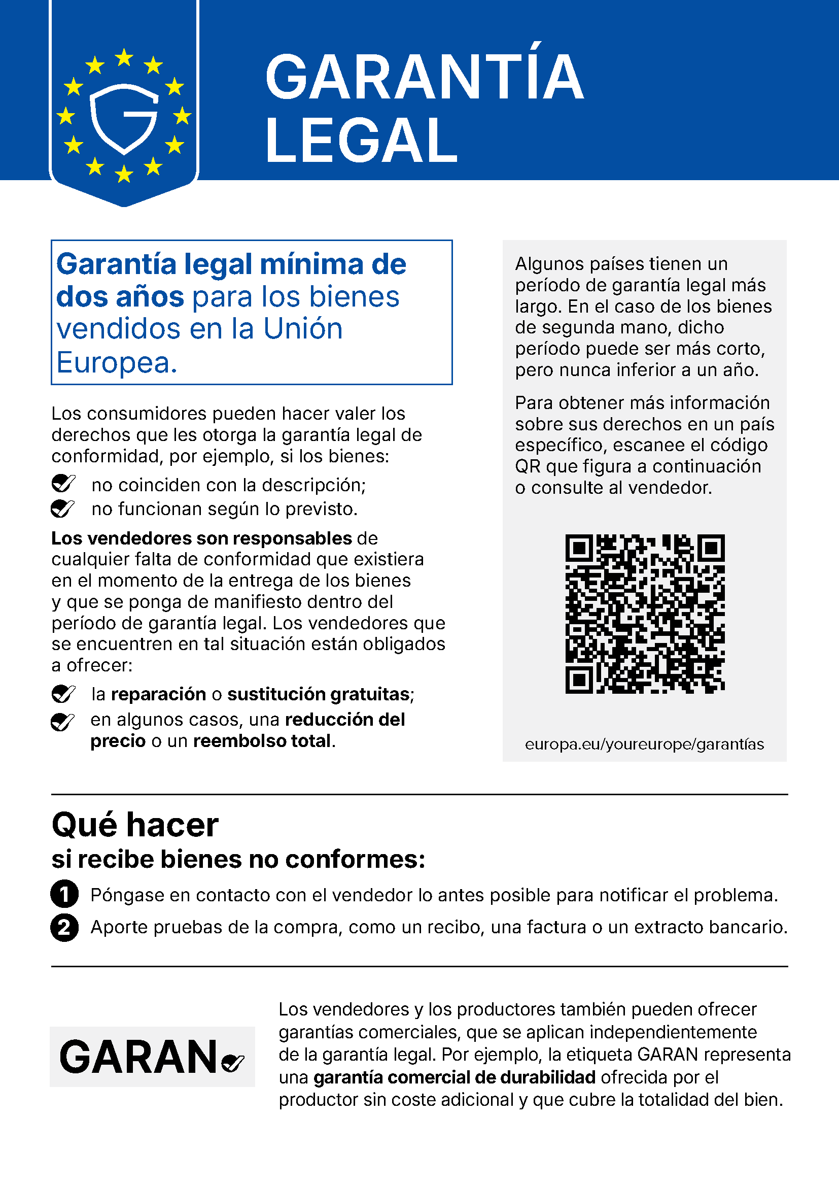 Legal guarantee