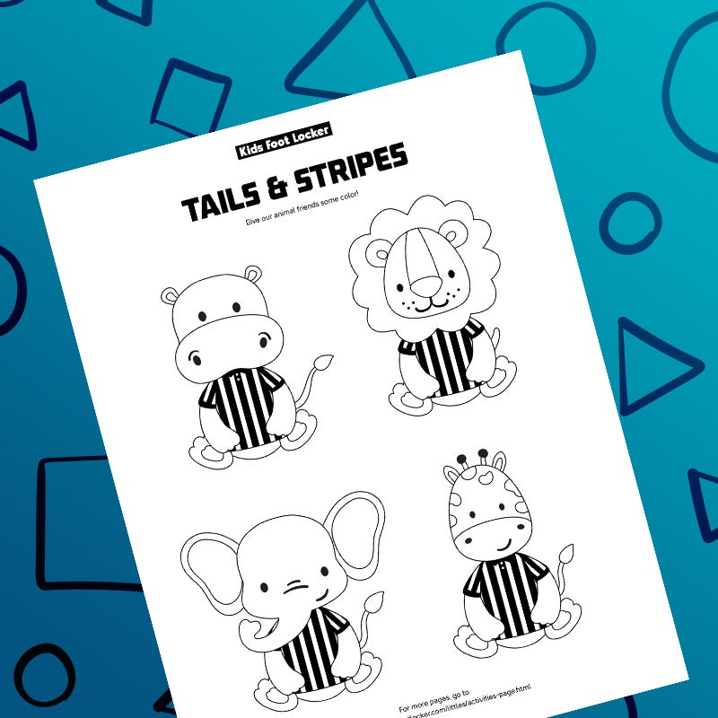 download tails & stripes coloring page