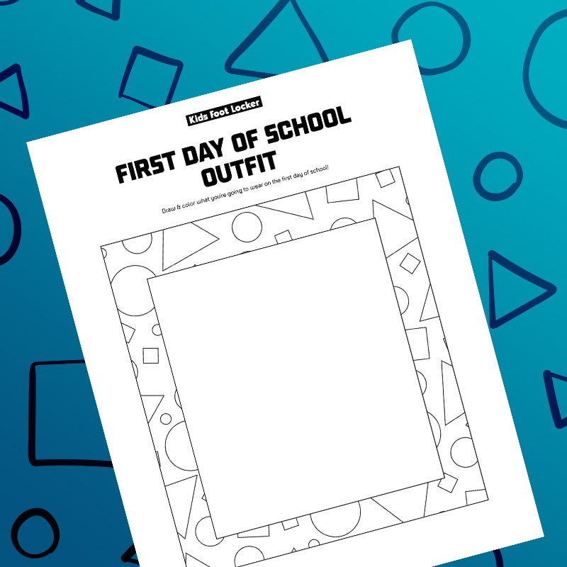download first day of school outfit activity page