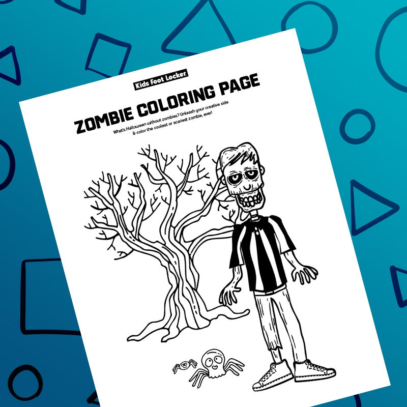 download Zombie Coloring Page