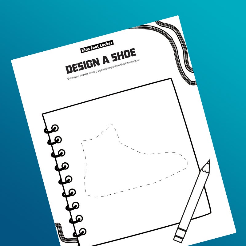 download design a shoe activity page