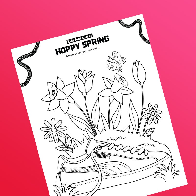 download Hoppy Spring coloring sheet