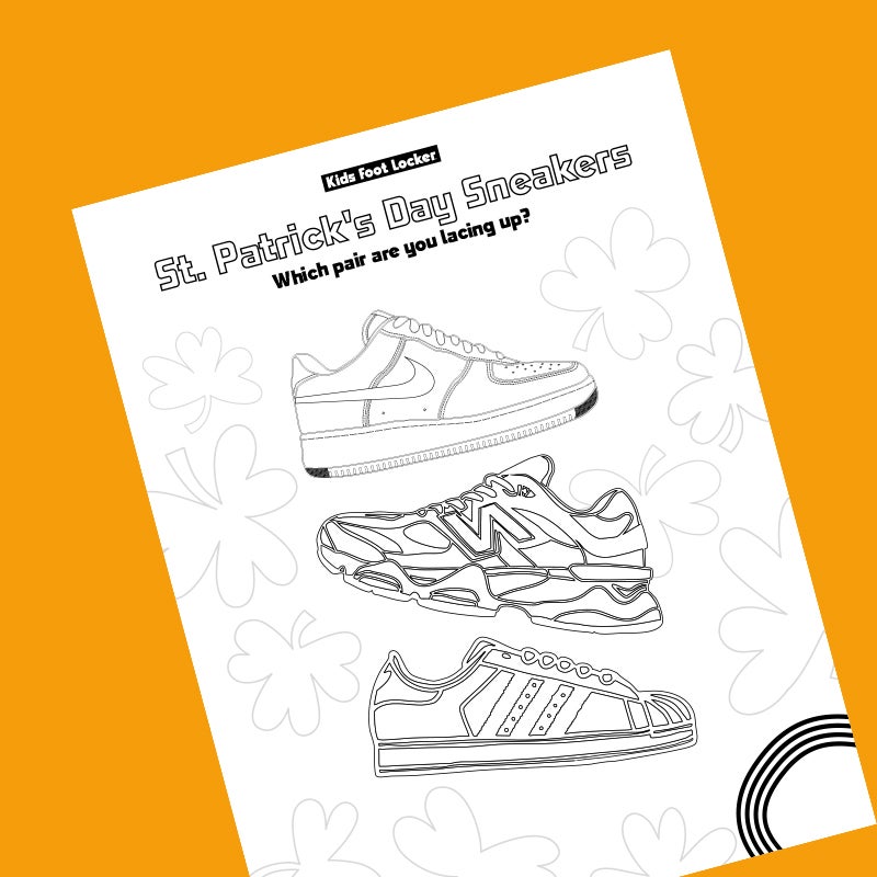 Download the St. Patrick's Day Sneakers writing page