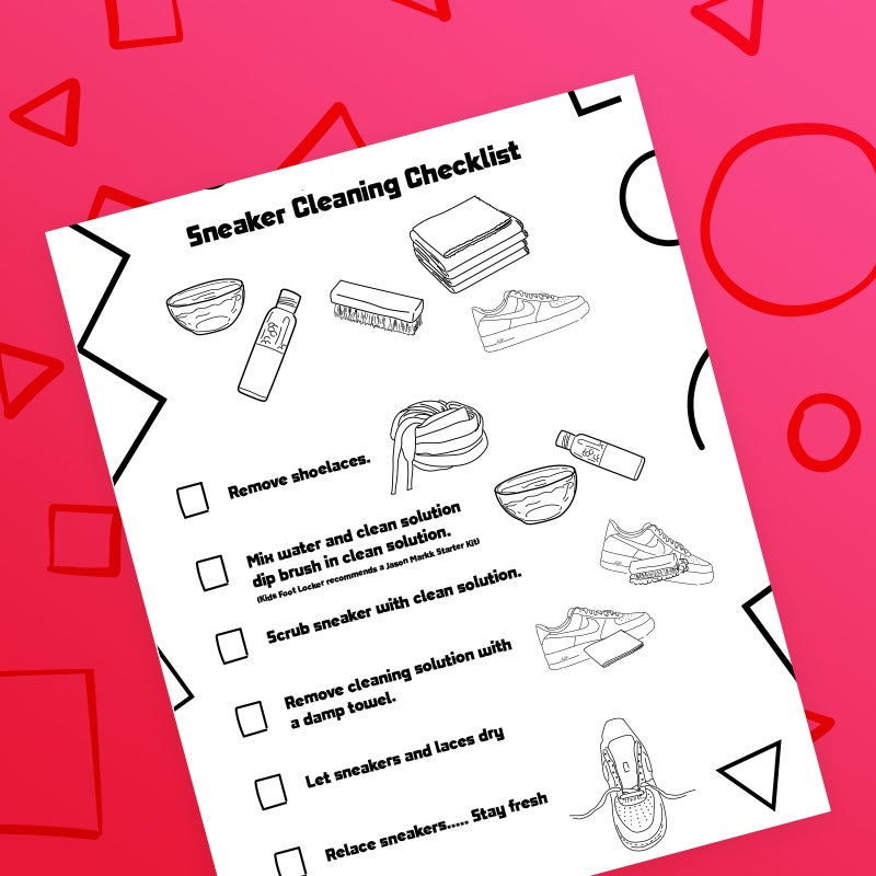 download sneaker cleaning checklist