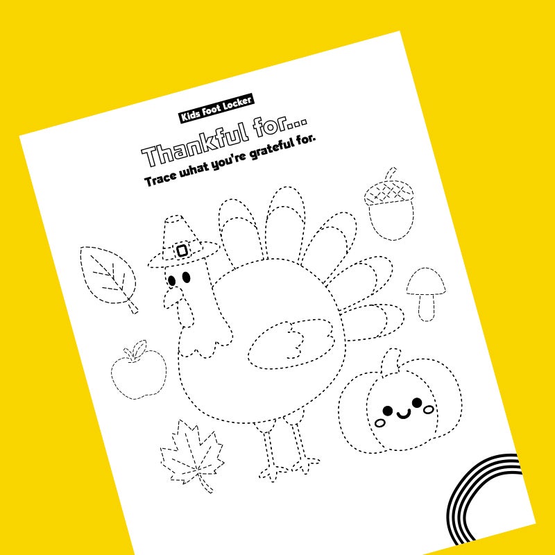 Download the Thankful for... tracing page